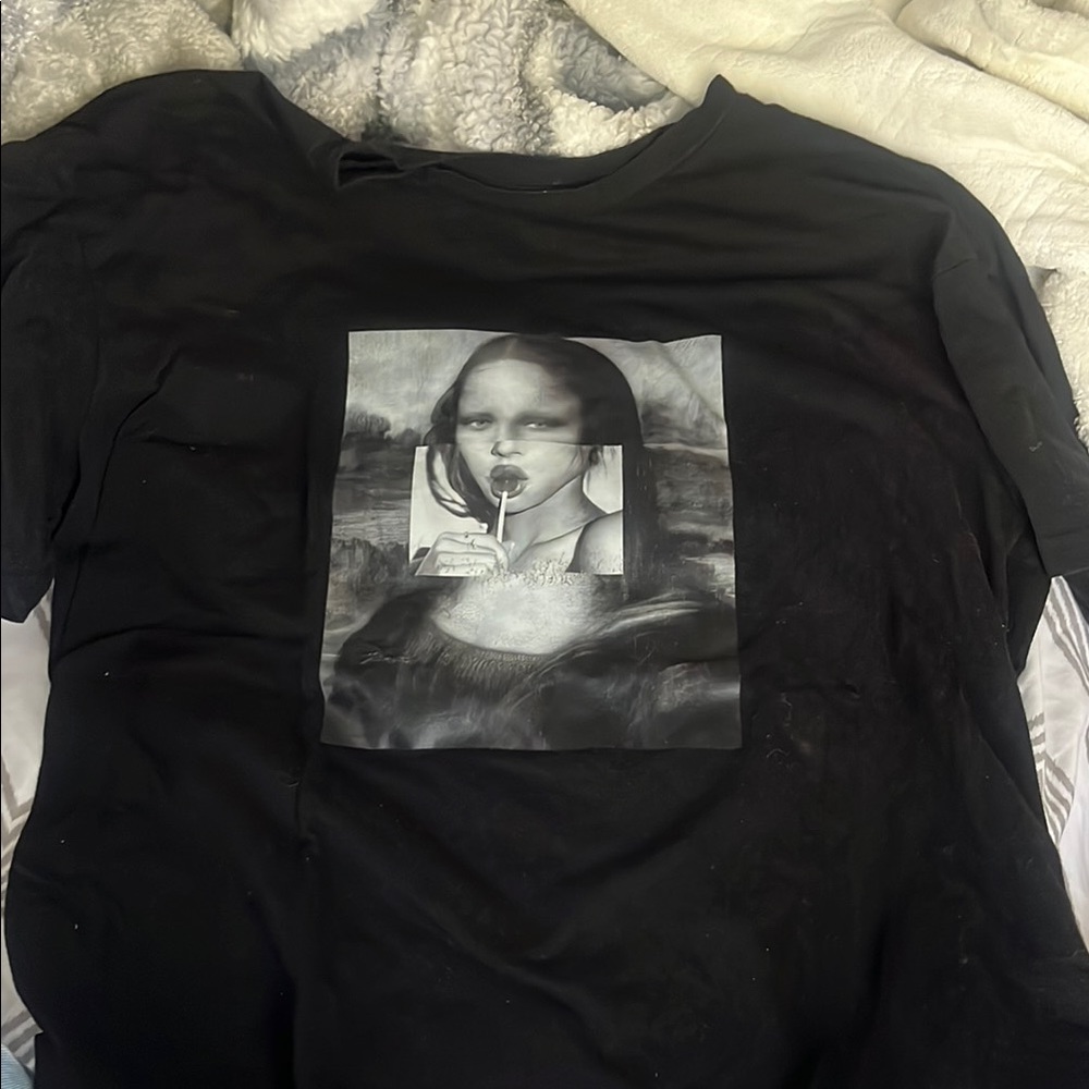 Kids Black Graphic T-Shirt